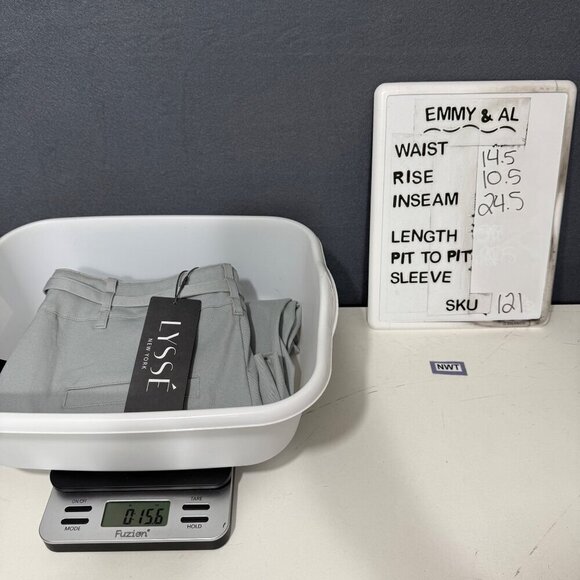 Lysse Womens Wide Leg Crop Pull On Pant Size S Morning Dew Gray Blue Smooth NEW - Picture 12 of 16